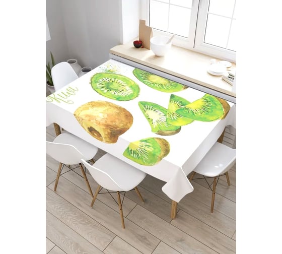 Скатерть JoyArty Цветущий киви, прямоугольная, из сатена tc_7447_120x145 1
