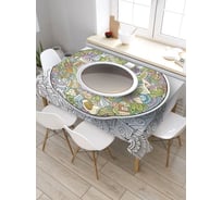 Прямоугольная скатерть из сатена JoyArty Тарелка раскраска tc_6737_120x145