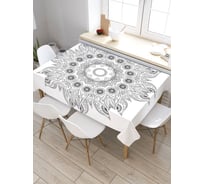 Прямоугольная скатерть из сатена JoyArty Танцующий узор tc_21233_120x145