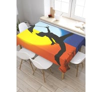 Прямоугольная скатерть из сатена JoyArty Танец с зонтом tc_29891_120x145