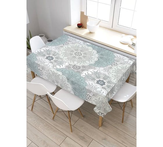 Прямоугольная скатерть из сатена JoyArty Текстурные цветы tc_21703_120x145 1