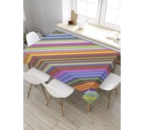 Прямоугольная скатерть из сатена JoyArty Текстильные полосы tc_32485_120x145