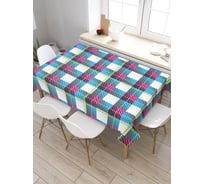 Прямоугольная скатерть из сатена JoyArty Текстурная клетка tc_31066_120x145
