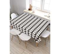 Прямоугольная скатерть из сатена JoyArty Текстильные зигзаги tc_31713_120x145