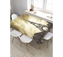 Прямоугольная скатерть из сатена JoyArty Творение Эйфеля tc_8005_120x145