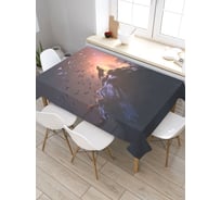 Прямоугольная скатерть из сатена JoyArty Темный волк tc_19150_120x145