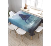 Прямоугольная скатерть из сатена JoyArty Темный всадник tc_19126_120x145