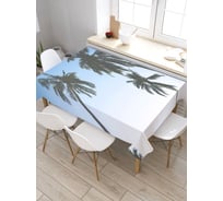 Прямоугольная скатерть из сатена JoyArty Темные пальмы tc_21015_120x145
