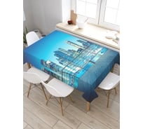 Прямоугольная скатерть из сатена JoyArty Темные небоскребы tc_7680_120x145
