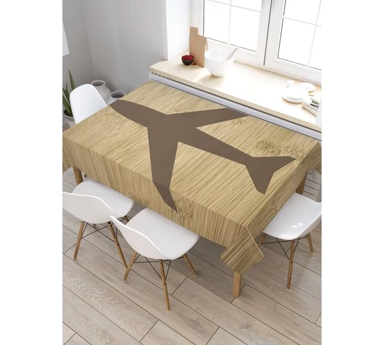 Прямоугольная скатерть из сатена JoyArty Тень самолета tc_5611_120x145 1