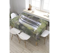 Прямоугольная скатерть из сатена JoyArty Тенгинские водопады tc_32327_120x145