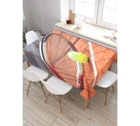 Прямоугольная скатерть из сатена JoyArty Теннисный корт tc_4640_120x145