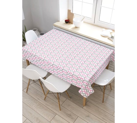 Прямоугольная скатерть из сатена JoyArty Узорчатое окружение tc_8382_120x145 1