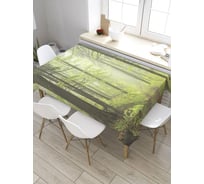 Прямоугольная скатерть из сатена JoyArty Туманный лес tc_32963_120x145
