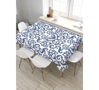 Прямоугольная скатерть из сатена JoyArty Узоры гжель tc_32180_120x145