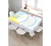 Прямоугольная скатерть из сатена JoyArty Торт 21-летие tc_33157_120x145