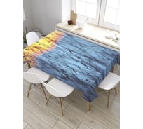 Прямоугольная скатерть из сатена JoyArty Туманный рассвет tc_36589_120x145