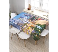 Прямоугольная скатерть из сатена JoyArty Урбанистический город tc_36821_120x145