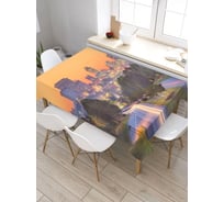 Прямоугольная скатерть из сатена JoyArty Трасса к Манхэттену tc_36793_120x145
