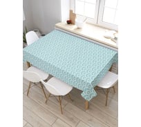 Прямоугольная скатерть из сатена JoyArty Точечная чешуя tc_31866_120x145
