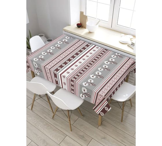 Прямоугольная скатерть из сатена JoyArty Узорчатые линии tc_31318_120x145 1