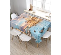 Прямоугольная скатерть из сатена JoyArty Течение города tc_11795_120x145