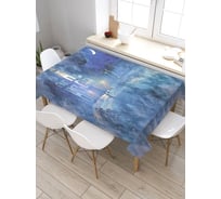 Прямоугольная скатерть из сатена JoyArty Туманные поиски tc_9349_120x145