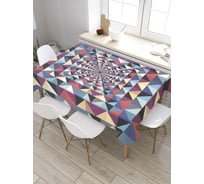 Прямоугольная скатерть из сатена JoyArty Тоннель с треугольниками tc_9009_120x145