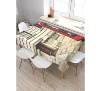 Прямоугольная скатерть из сатена JoyArty Уличный телефон tc_905_120x145