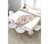 Прямоугольная скатерть из сатена JoyArty Удивление павлина tc_9035_120x145