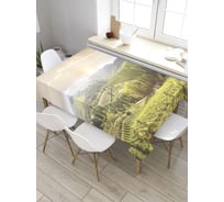 Прямоугольная скатерть из сатена JoyArty Утренние виноградники tc_8872_120x145