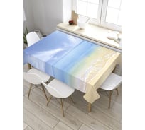 Прямоугольная скатерть из сатена JoyArty Тихий горизонт tc_10220_120x145