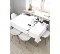 Скатерть JoyArty Цветы в музыке, прямоугольная, из сатена tc_2555_120x145