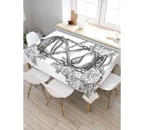 Скатерть JoyArty Цветы времени, прямоугольная, из сатена tc_22173_120x145