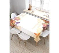Скатерть JoyArty Цветы в монотонах, прямоугольная, из сатена tc_32745_120x145