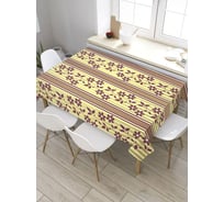 Скатерть JoyArty Цветы в ряд, прямоугольная, из сатена tc_31361_120x145