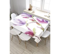 Скатерть JoyArty Цветы гуашью, прямоугольная, из сатена tc_32546_120x145