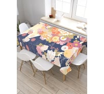 Скатерть JoyArty Цветы, прямоугольная, из сатена tc_53329_120x145