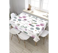 Скатерть JoyArty Цветы на колючках, прямоугольная, из сатена tc_36182_120x145