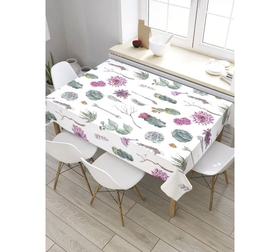 Скатерть JoyArty Цветы на колючках, прямоугольная, из сатена tc_36182_120x145 1