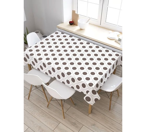 Прямоугольная скатерть из сатена JoyArty Точки паттерн tc_28948_120x145 1