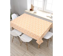 Прямоугольная скатерть из сатена JoyArty Трехлепестковый узор tc_28949_120x145