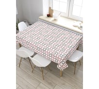 Прямоугольная скатерть из сатена JoyArty Точки и окружности tc_28956_120x145
