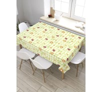 Скатерть JoyArty Цветы с божьей коровкой, прямоугольная, из сатена tc_31076_120x145