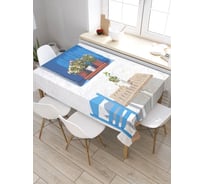 Скатерть JoyArty Цветы на окне, прямоугольная, из сатена tc_6494_120x145