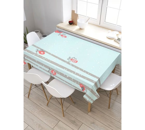 Прямоугольная скатерть из сатена JoyArty Украшение леса tc_20032_120x145 1