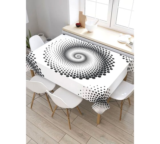 Прямоугольная скатерть из сатена JoyArty Точечные фракталы tc_28560_120x145 1