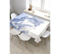 Прямоугольная скатерть из сатена JoyArty Туманные горы tc_28146_120x145