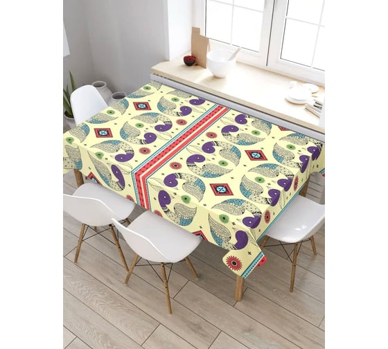 Прямоугольная скатерть из сатена JoyArty Узор обмана tc_26693_120x145 1