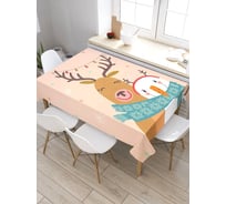 Скатерть JoyArty Цветы с бабочкой, прямоугольная, из сатена tc_34696_120x145